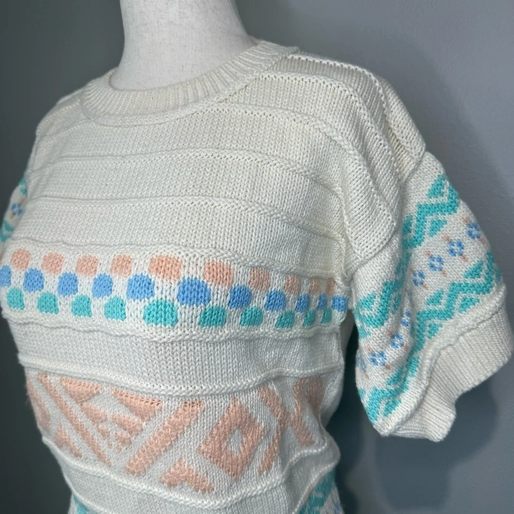 Sakura Sport Cream Knit Sweater - Picture 2 of 6